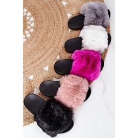 FJ1 Kumiset tohvelit pehmeää fuksiaa vaaleanpunainen 1