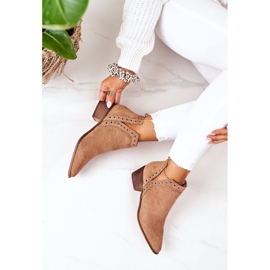 Avoimet saappaat, joissa on leikkaukset, Camel Western ruskea 1