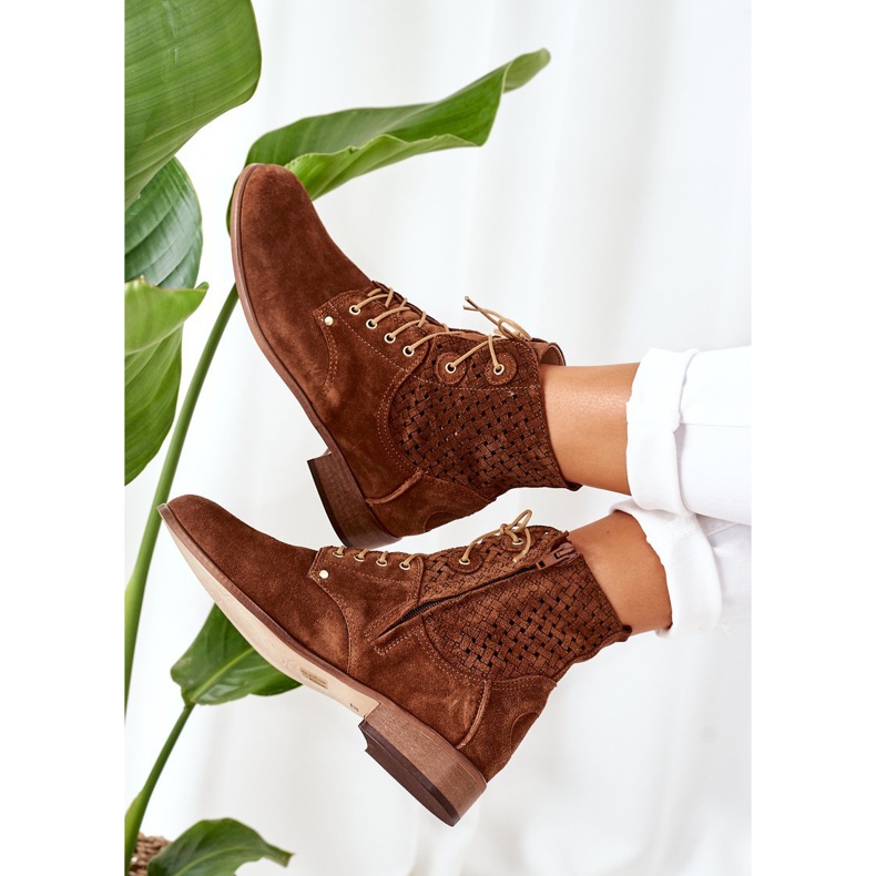 Alberto Violli Mokkanahka, jossa avoin kuvio Ruskea Josie 1