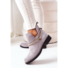 PS1 Suede saappaat ketjulla Harmaa Elvira 2