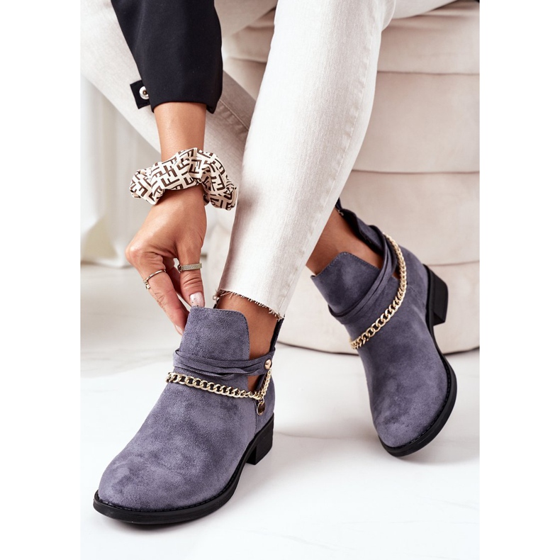 PS1 Mokkanahkaiset ketjut Blue Elvira sininen 2