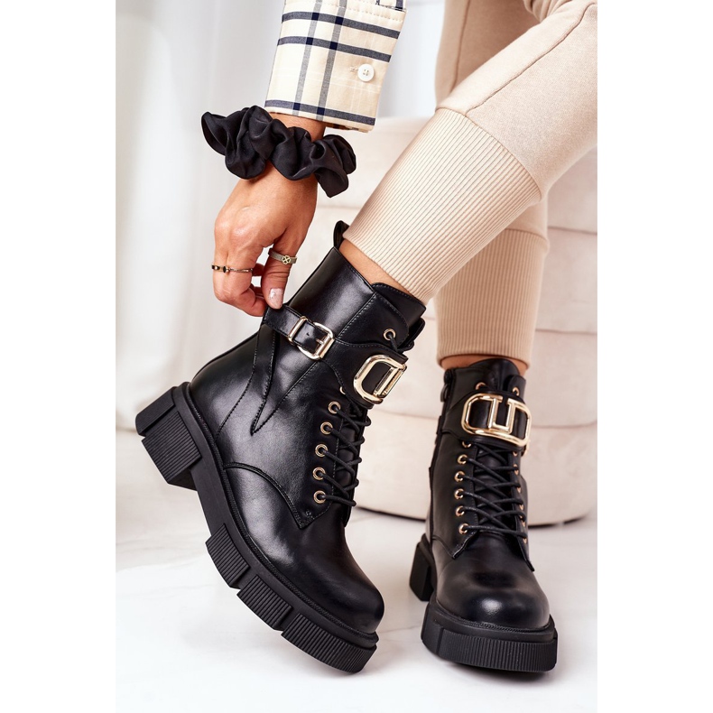 PS1 Lämpimät työntekijät kultaisella soljella, musta Maybelle 1