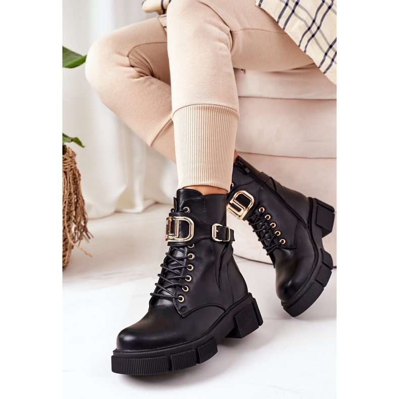 PS1 Lämpimät työntekijät kultaisella soljella, musta Maybelle 2