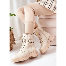 PS1 Lämpimät työntekijät kultaisella soljella Beige Maybelle 2