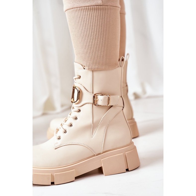 PS1 Lämpimät työntekijät kultaisella soljella Beige Maybelle 1