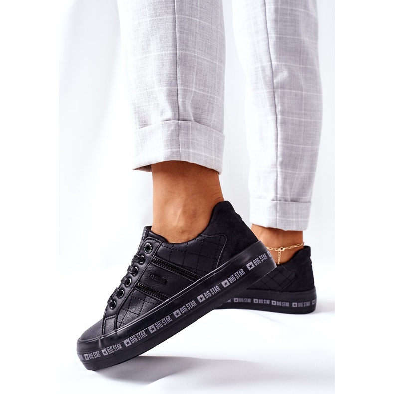 Nahka lenkkarit Big Star II274070 Musta Platform 2