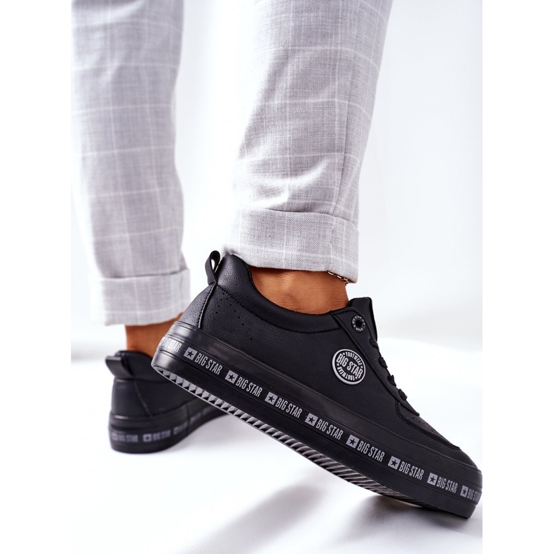 Nahka lenkkarit Big Star II274074 Musta Platform 1