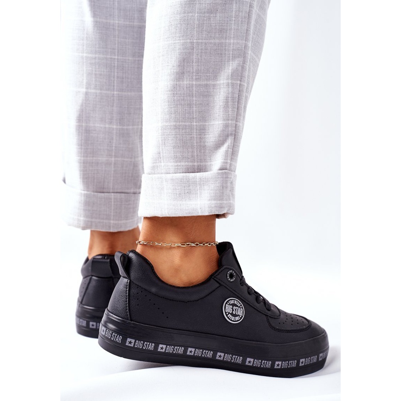 Nahka lenkkarit Big Star II274074 Musta Platform 2