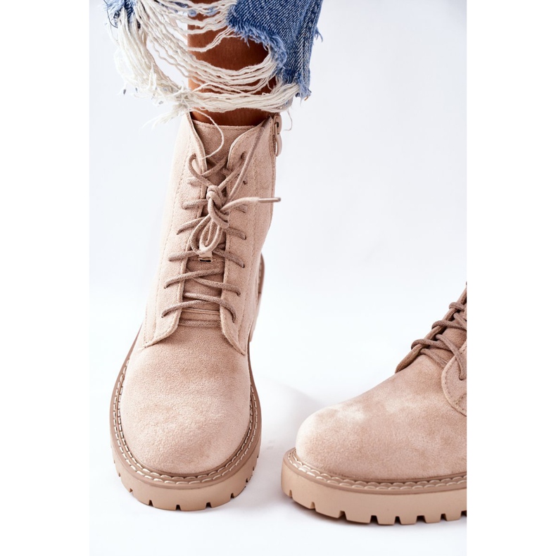 PS1 Suede Booties Vetoketju Beige Belados 1