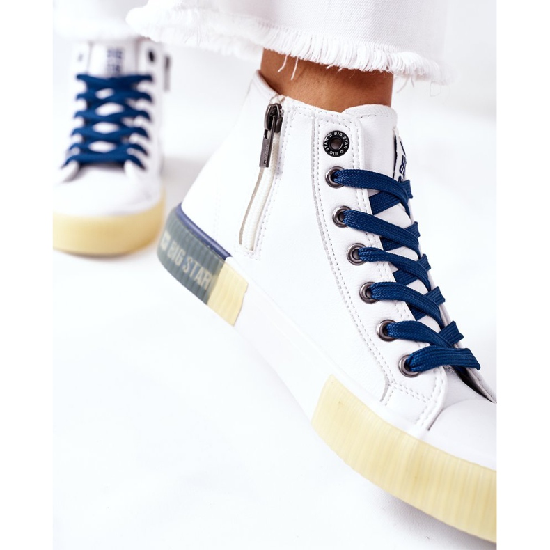 Nahkatossut Big Star II274137 Valkoinen laivastonsininen 1