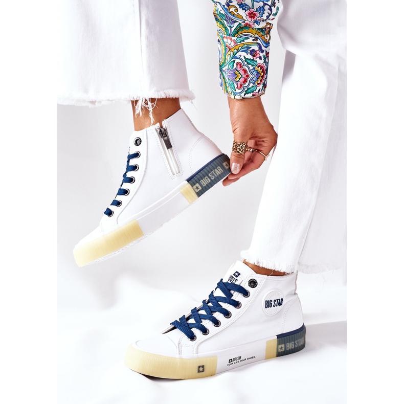 Nahkatossut Big Star II274137 Valkoinen laivastonsininen 2