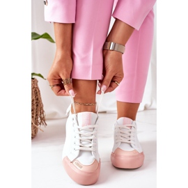 Naisten nahkakengät Big Star II274027 Valkoinen vaaleanpunainen 1