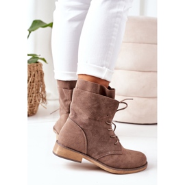 PS1 Saappaat, joissa kaksinkertainen päällinen Vaaleanruskea Violetta khaki 1