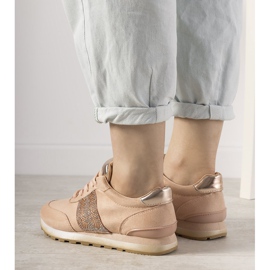 Vaaleanpunaiset lenkkarit, joissa kuutio zirkonia Ratia beige vaaleanpunainen 2