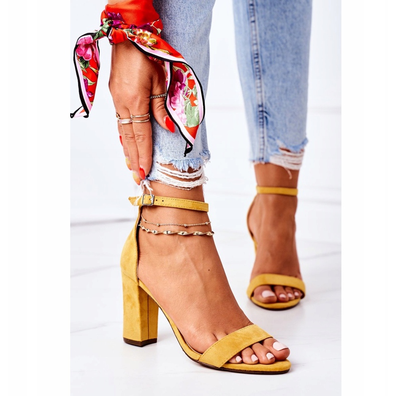 PS1 Firenzen keltaiset mokkanahkaiset sandaalit baarissa keltainen 3