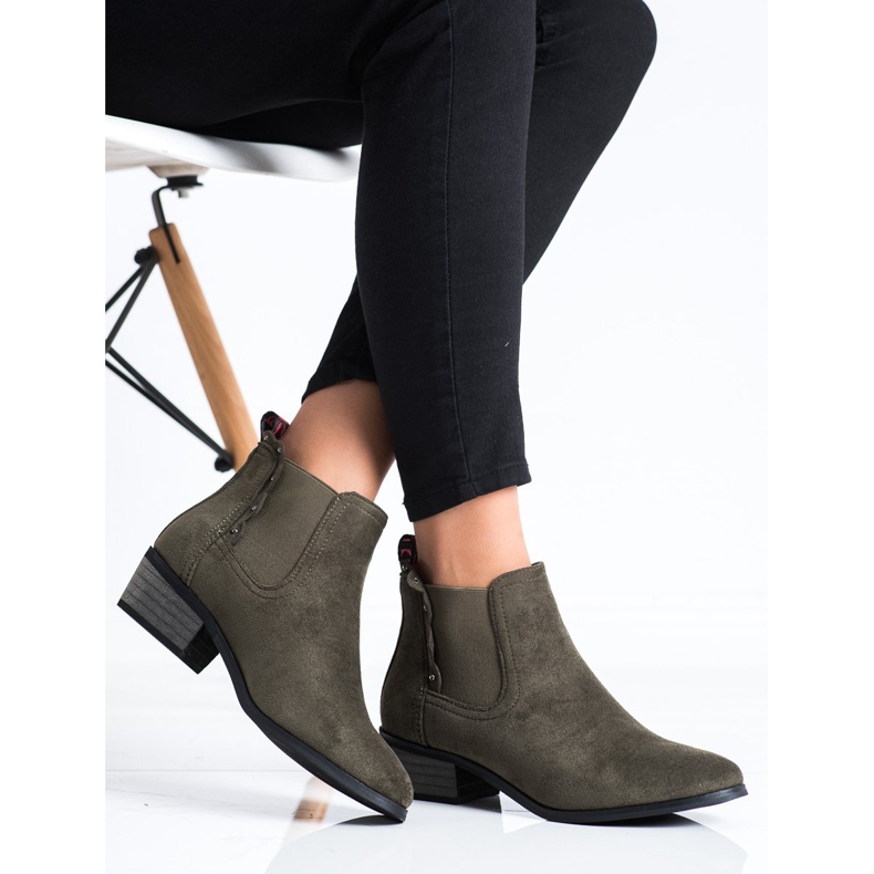 J. Star Vihreät saapikkaat matalalla postilla 2