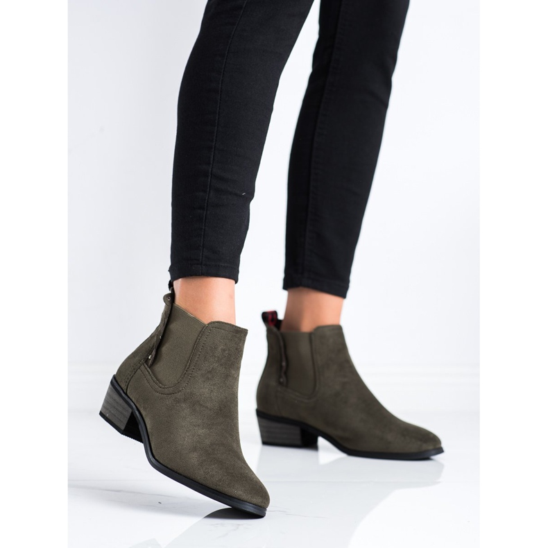 J. Star Vihreät saapikkaat matalalla postilla 1