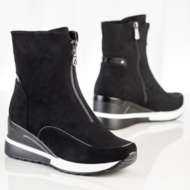 Korkeat mustat VINCEZA -saappaat 1