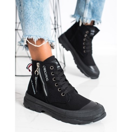 Goodin Tennarit koristeellisella vetoketjulla musta 2