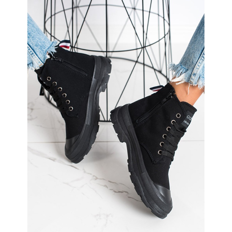 Goodin Tennarit koristeellisella vetoketjulla musta 1