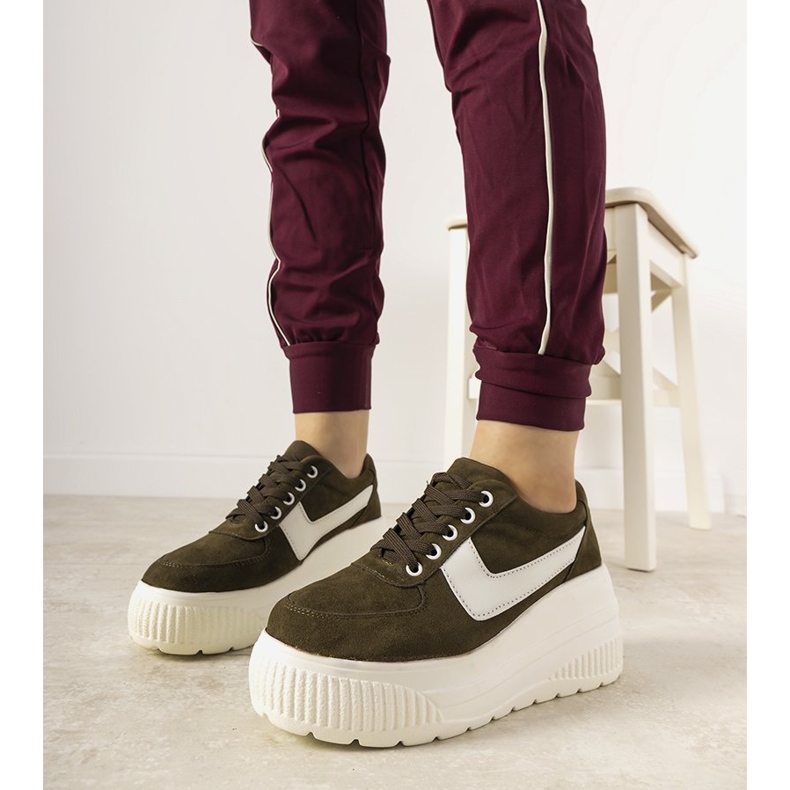 Vihreät urheilukengät, joissa on korkea Chillout -pohja 1