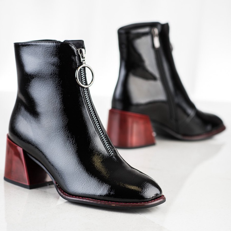 Filippo Tyylikkäät saappaat vetoketjulla musta 1