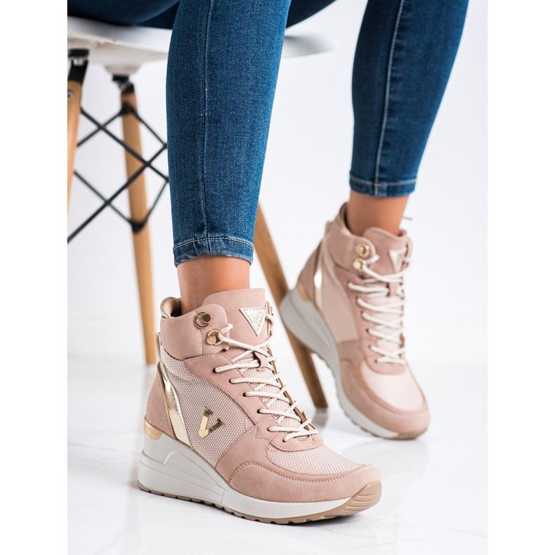 VINCEZA korkeat lenkkarit vaaleanpunainen 2