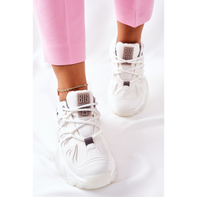 Naisten urheilukengät Memory Foam Big Star II274088 Valkoinen 1