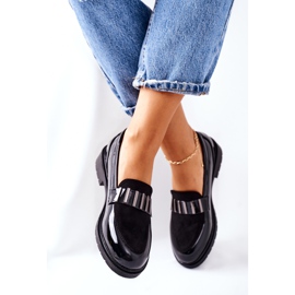 S.Barski Musta lakattu naisten Brogues Montius 2