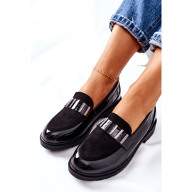 S.Barski Musta lakattu naisten Brogues Montius 1