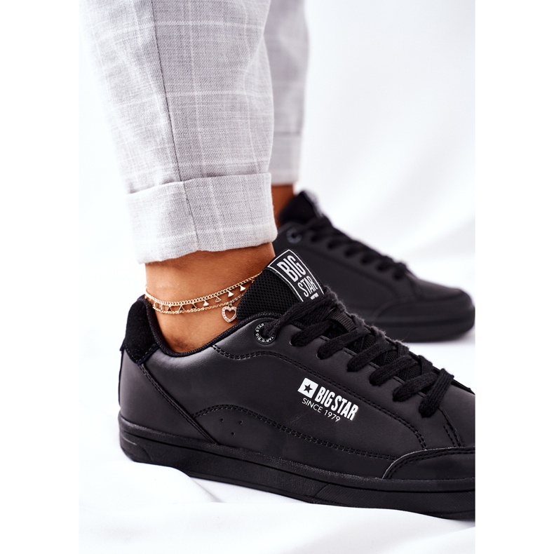 Naisten nahkatossut Memory Foam Big Star II274320 Musta 1