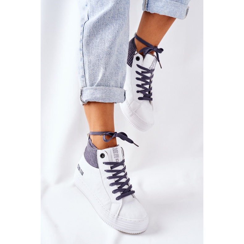 Korkeasti eristetyt lenkkarit Big Star II274144 valkoinen-harmaa 1