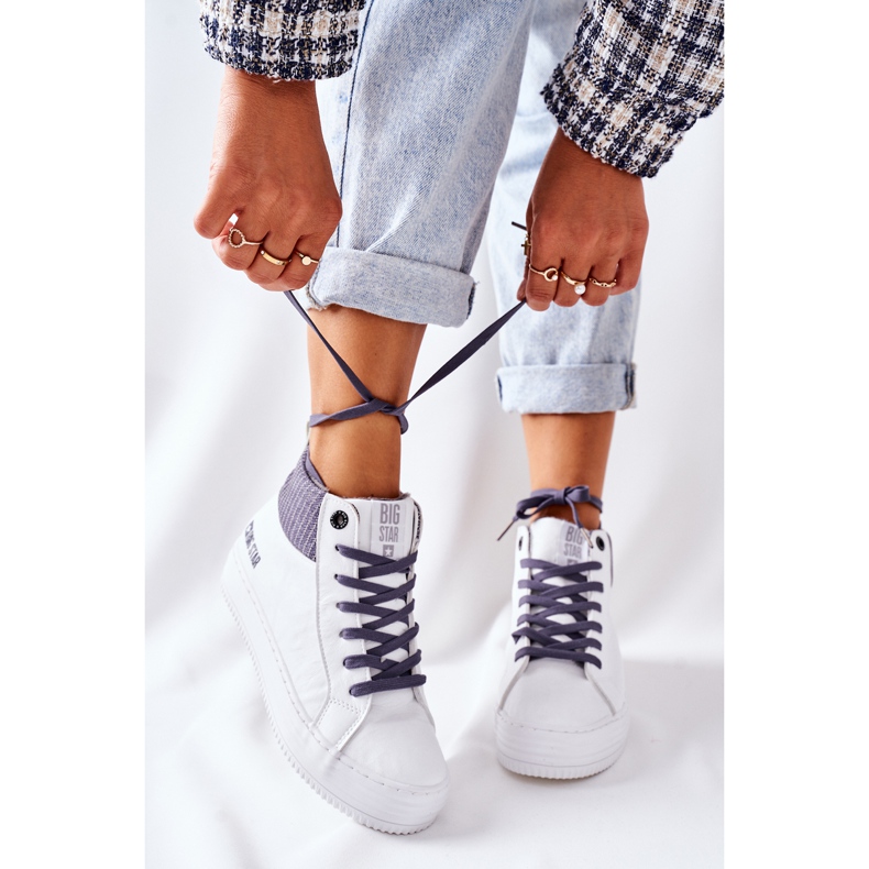 Korkeasti eristetyt lenkkarit Big Star II274144 valkoinen-harmaa 2