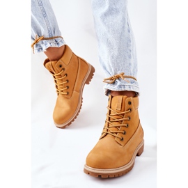 Naisten nahka vaelluskengät Big Star II274447 Camel ruskea 2