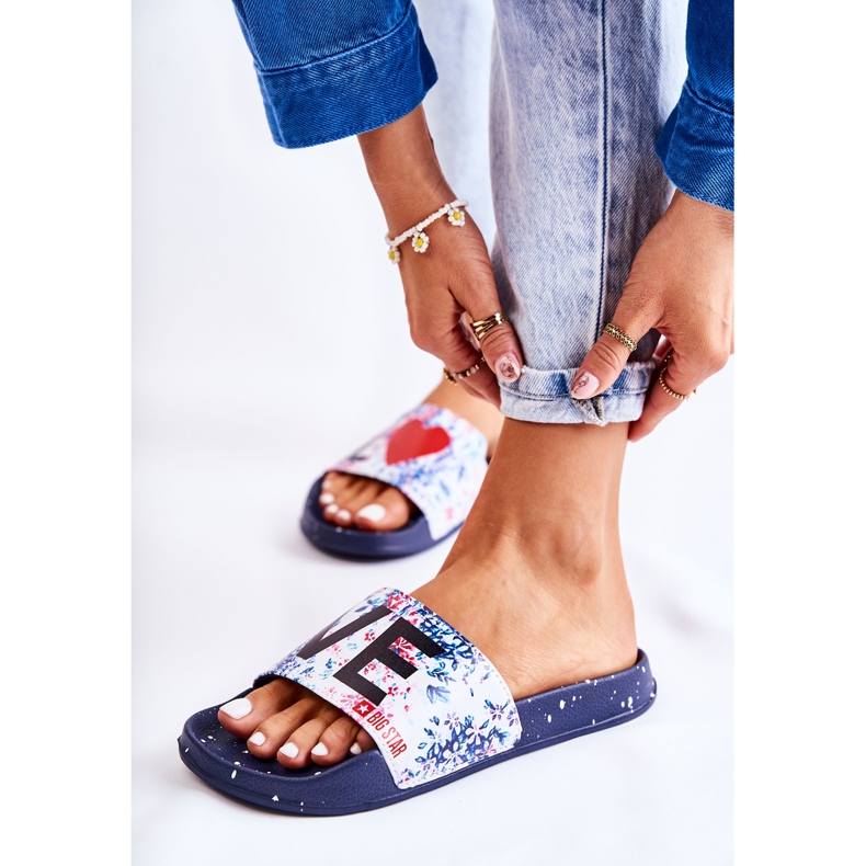 Kumiset tohvelit Big Star Love DD274A257 Laivaston sininen laivastonsininen monivärinen 2