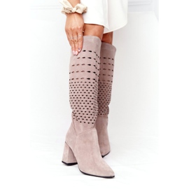 Avoimet saappaat Lewski Shoes 2847 / B Beżowe beige 2