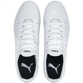 Jalkapallokengät Puma King Pro Fg M 105608 05 valkoinen valkoinen 1