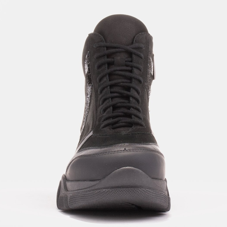 Marco Shoes Urheilulliset Mil -saappaat koristeellisella lakalla musta 1