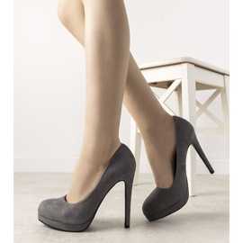 Grafiittipumput Ultimate -kantapäässä harmaa 2