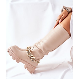 PB1 Korkeat beige Cecina -saappaat 1