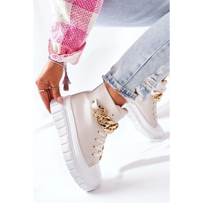 PB1 Korkeat lenkkarit La Rocca Beige Platformilla 2