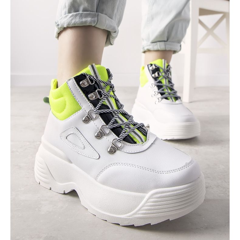 Valkoiset lenkkarit korkealla Eloquence -pohjalla valkoinen 1