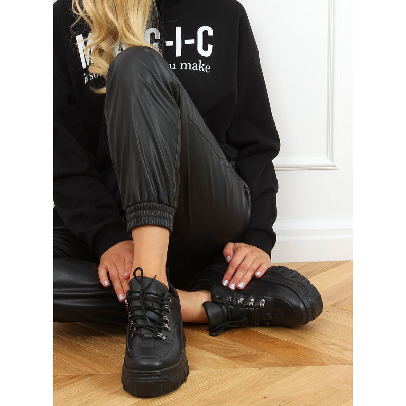 Mustat korkeapohjaiset urheilukengät 6291 Musta 2