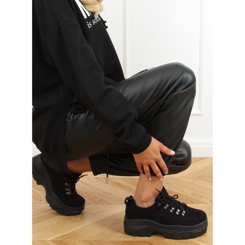 Musta 6290 Mustat korkeapohjaiset urheilukengät 2