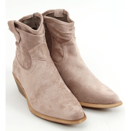 Naisten cowboy-saappaat beige 99-65 Taupe 2