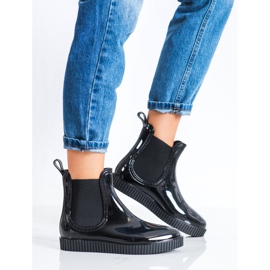 SHELOVET Lakattu Galoshes alustalla musta 2