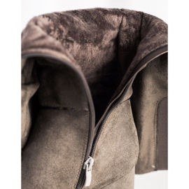 M.Daszyński Tyylikkäät saappaat postissa harmaa 1