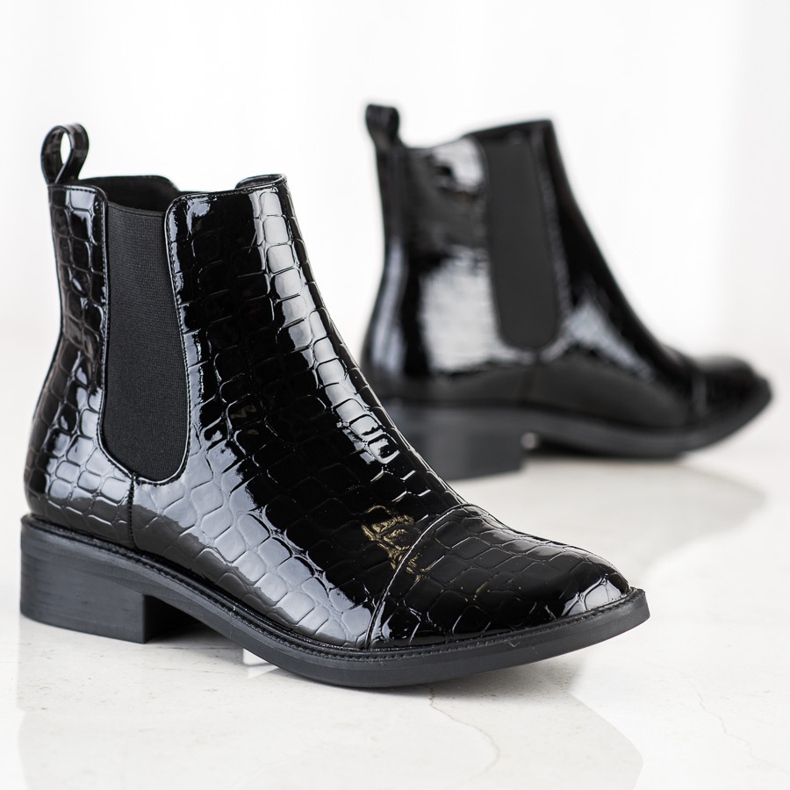 Goodin Lakatut Jodhpur -saappaat Snake Print musta 1