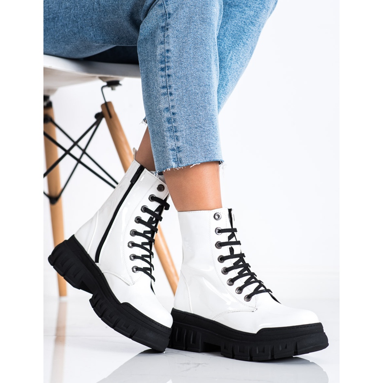 SHELOVET Lämpimät saappaat eko -nahalla valkoinen 1