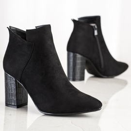 Vinceza Snake Print Kantapää saappaat musta 1